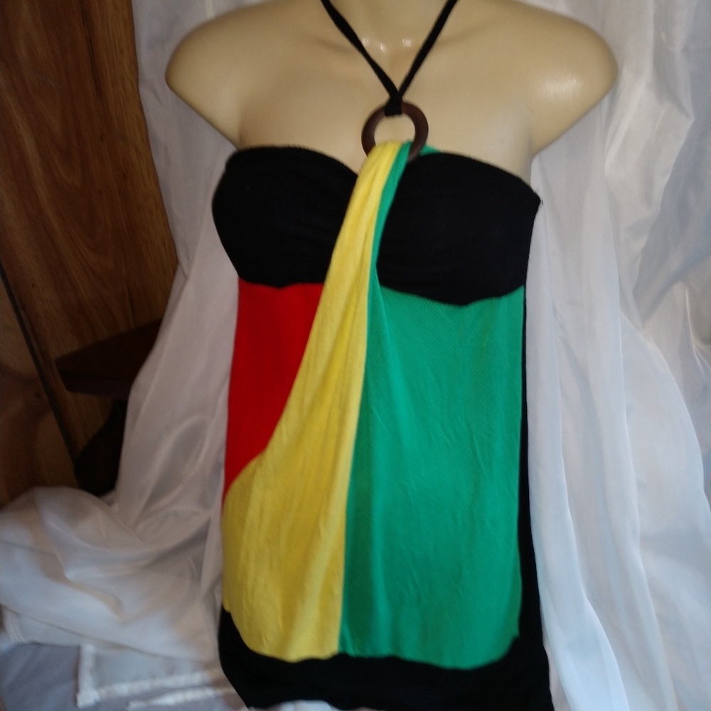 🛍️ACE Rastafarian halter tank - Picture 2 of 5